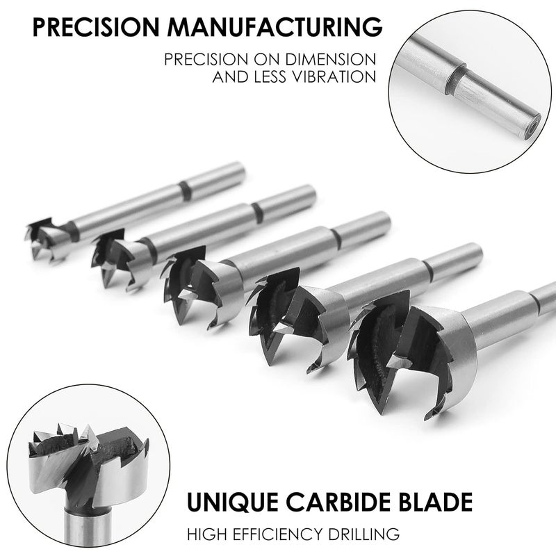 BAIDETS 7/8 Inch Forstner Bit - Forstner Drill Bit 7/8" for Wood by Round Shank - Image 2